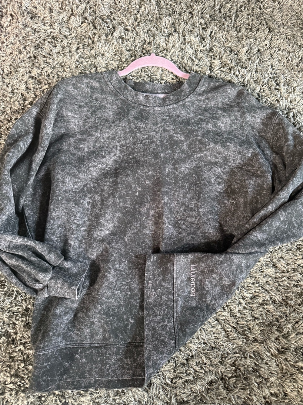 lululemon athletica Mineral Wash Gray Crewneck Sweatshirt